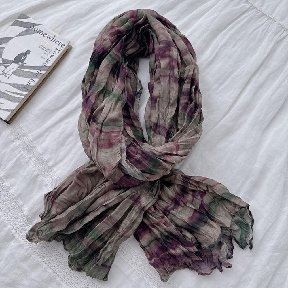 Folded Warm Scarf Cotton Neckerchief New Silk Scarf Autumn Winter
