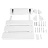 Wall Mounted Drop Leaf Shower Seat Foldable Bathroom Bench for Home Sauna Room Use White