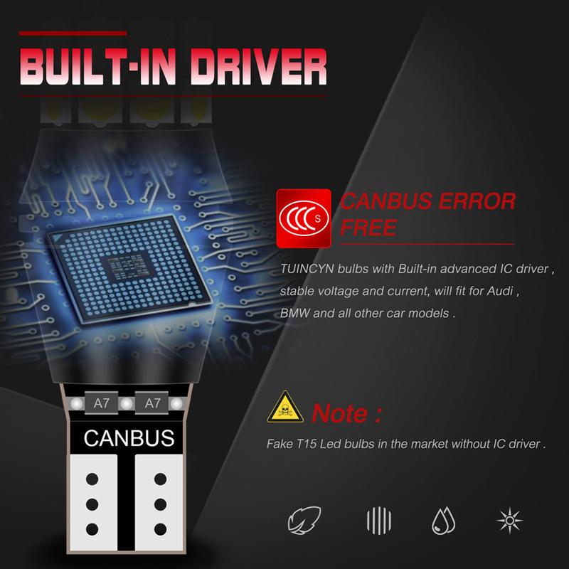 2pcs W16W T15 LED Canbus Bulbs 921 912 For Ford Focus 2 3 Fusion Flex Fiesta Escape C-Max Edge F-150 Car Backup Reverse Lights