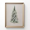 Watercolor Christmas Tree Snowscape Posters and Prints Canvas Printing Retro Wall Art Picture for Living Room Home Decor Gifts