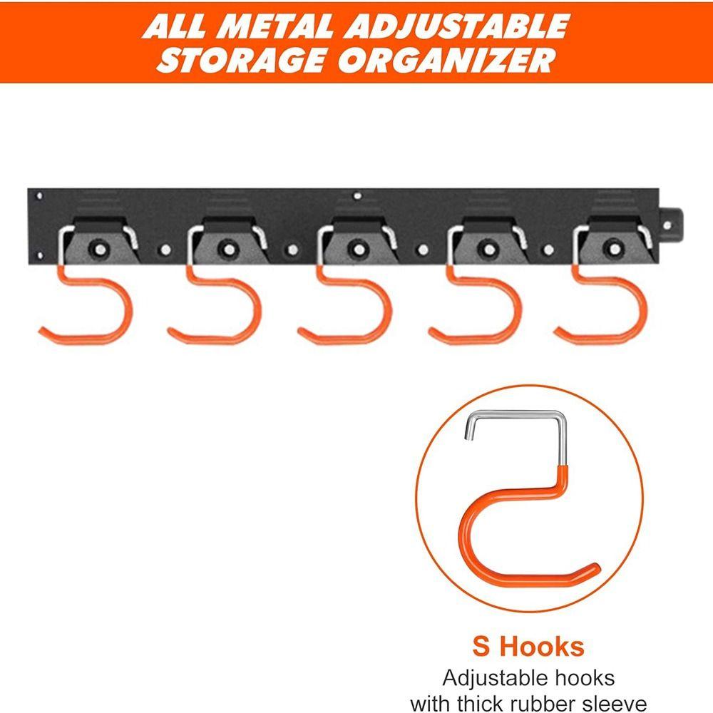Wall Mounted Mop and Broom Holder S Type Cleaning Tool Hooks Utility Shovel Rack  Bikes