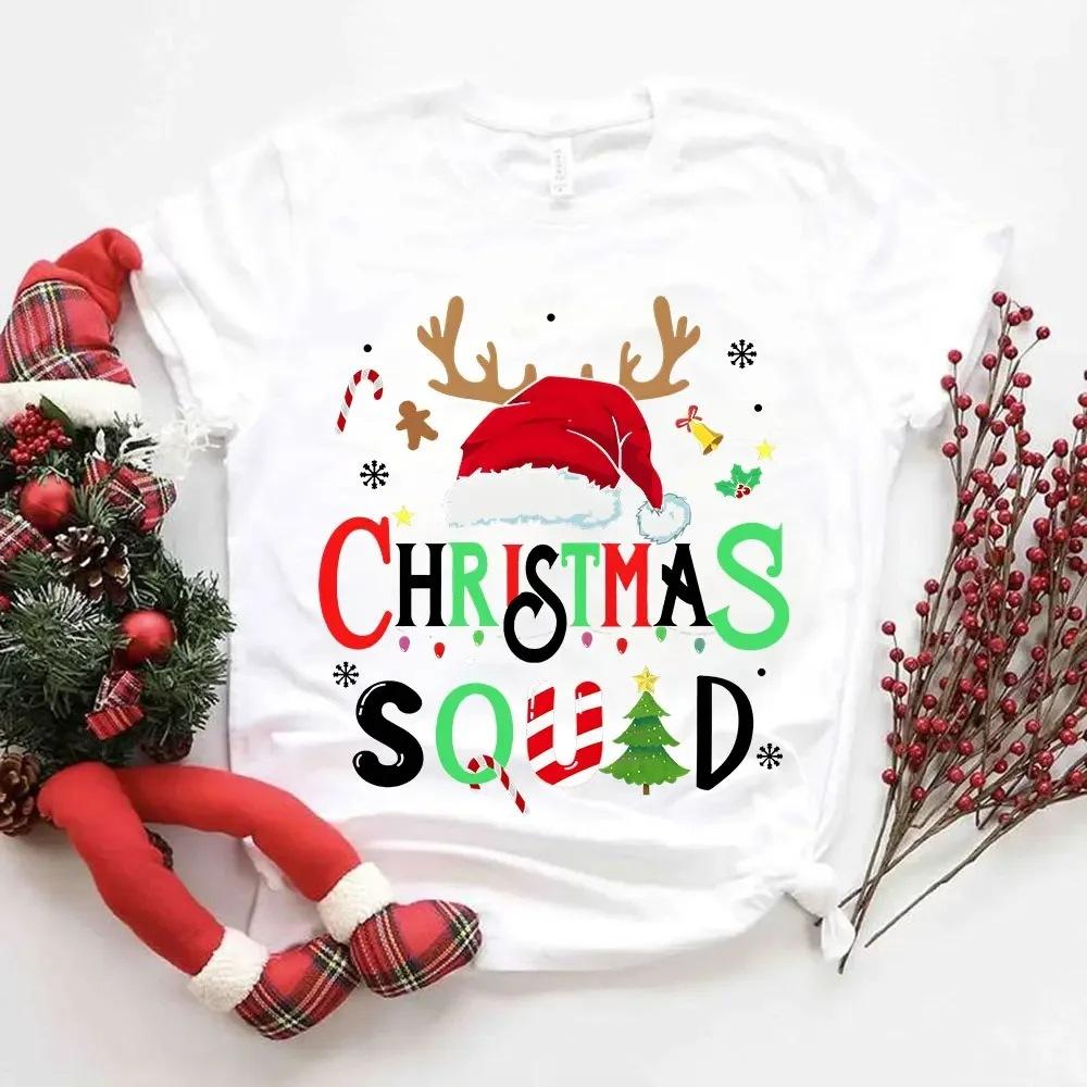 Футболка с надписью Merry Christmas, Рождественская шапка, Футболка с рогами, Модная белая футболка, Одежда с принтом, Женские повседневные футболки с коротким рукавом и графическим рисунком