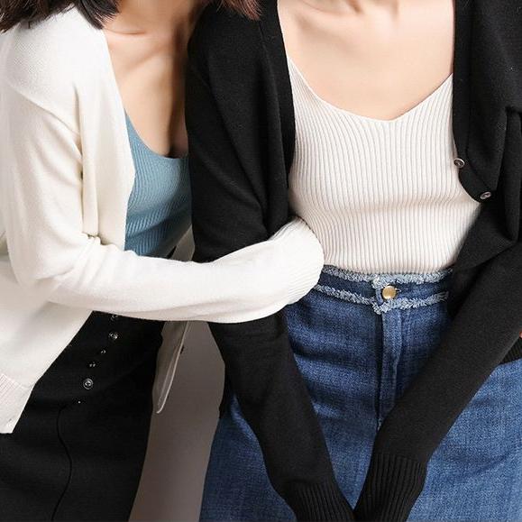 Женские кардиганы, осенне-зимний однобортный вязаный свитер с v-образным вырезом, модные короткие трикотажные однотонные джемперы