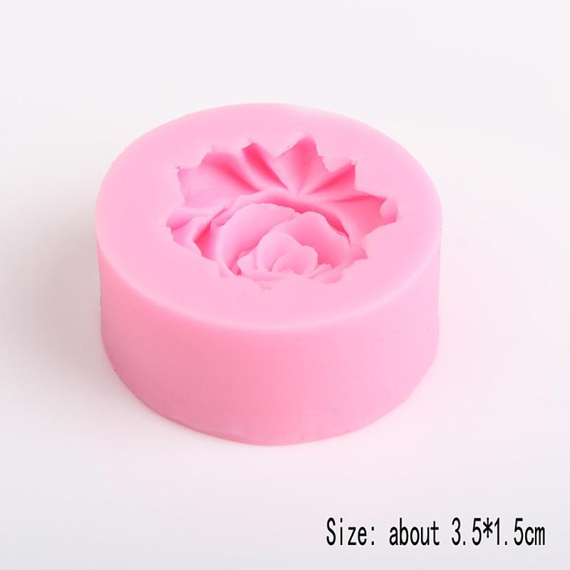 DIY 3D Rose Flower Fondant Cake Chocolate Sugarcraft Mold Cutter Silicone Tools