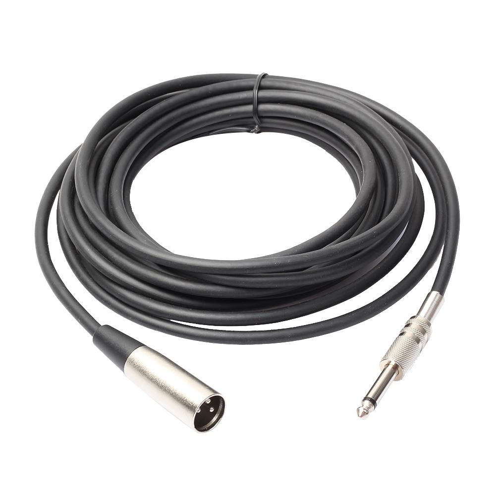 XLR 3-контактный штекер на 1/4-дюймовый моно-штекер экранированный микрофонный аудиокабель