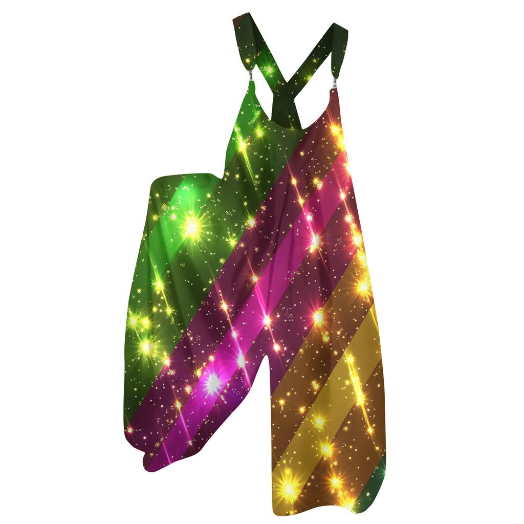 Женский комбинезон с принтом в винтажном стиле (Нерегулируемые ремни)