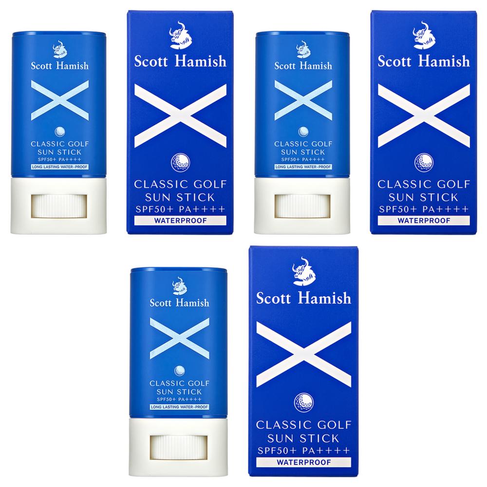Scott Hamish Классический гольф-солнцезащитный стик SPF50+ PA++++ 18,5 г 3 шт.