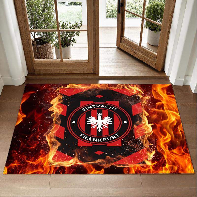 Eintracht Frankfurt Football Design Crystal Velvet Rug Soft Decorative Mat for Bedroom Entrance
