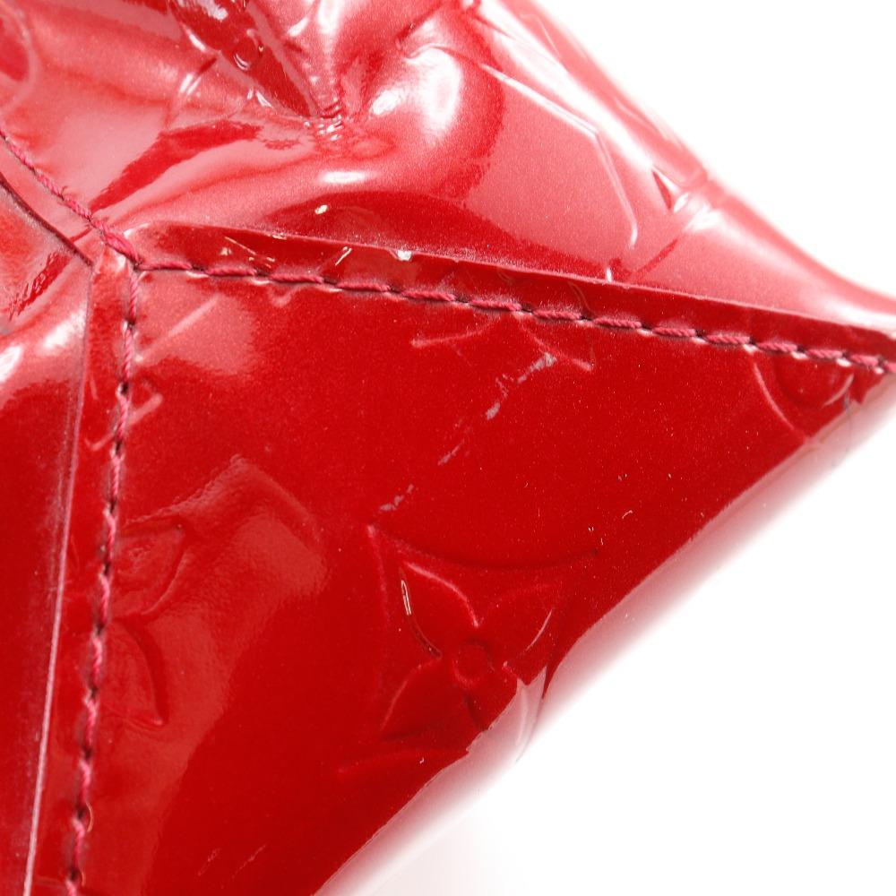 LOUIS VUITTON Lead PM Handbag M91990 Pomdamul Red Monogram Vernis Women Used