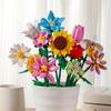Potted Plants Flower Rose Sunflower Lily Orchid Chrysanthemum Micro Building Blocks Home Decoration Assemble Bricks Toys Kids