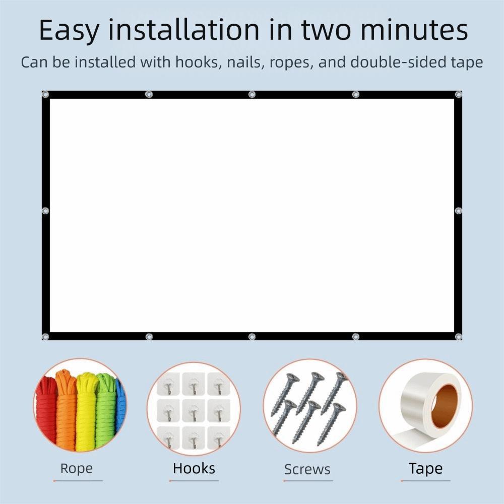 16:9 Foldable Projection Screen Video Equipments Folding Soft Screen Projector Screen Theater