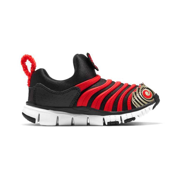 Nike Dynamo Free QS Низкие Спортивные Повседневные Кроссовки Черно-Красные Детские Возраст 3-7 Лет DC8317-001