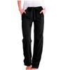 Women's Casual Straight Leg Pants Solid Color Casual Long Pants With Pockets