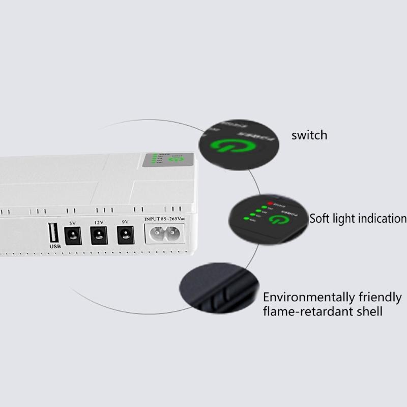 10400mAh i Портативный ИБП 5V/9V/12V Источник бесперебойного питания для WiFi-маршрутизатора Большая емкость Резервного питания Адаптер