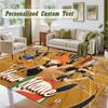 Crystal Velvet Square Rug Custom NameHaikyuu Pattern Non Slip Home Floor Decor Rug