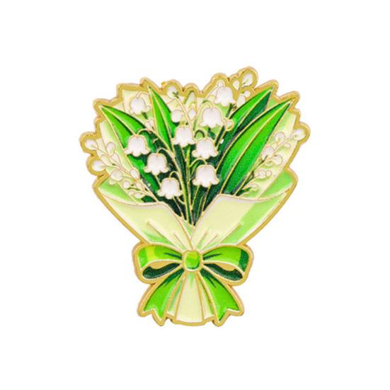 Rose Sunflower Lavender Badge Bouquet Brooch Pin for Women, Enamel Romantic Flower Jewelry, Durable Decorative Metal Lapel Zinc Alloy Floral
