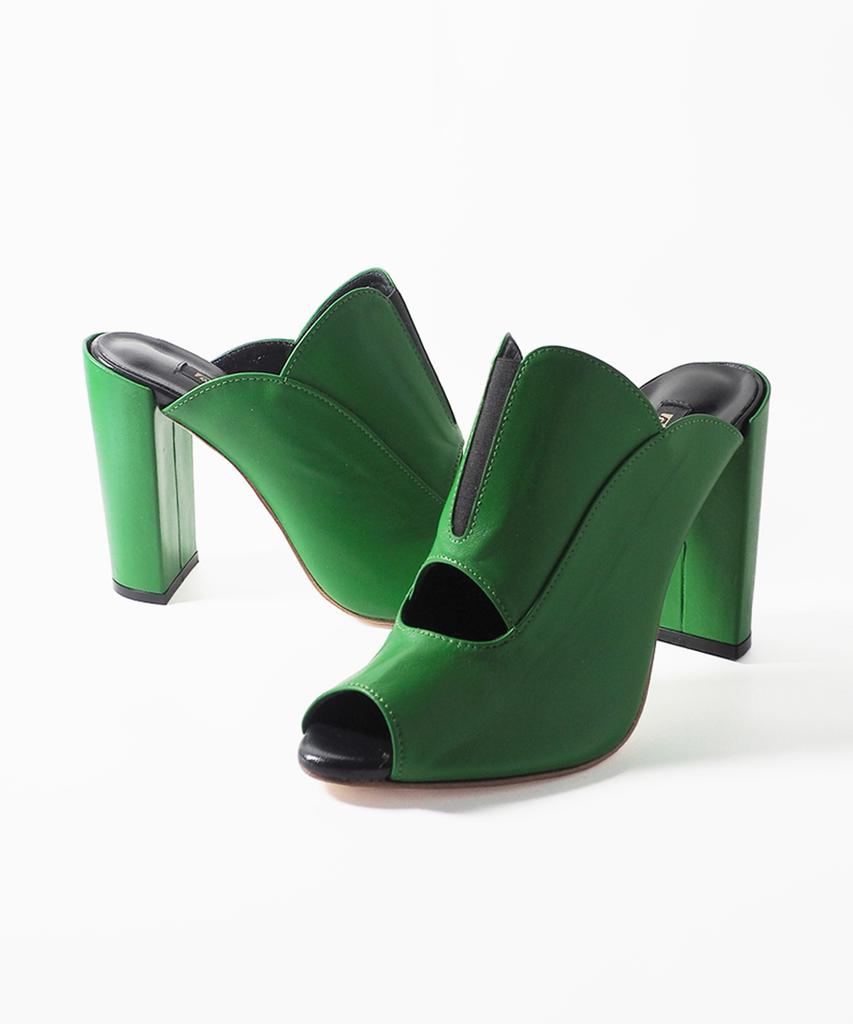Heedimensional Titaka Open-Toe Mule Green