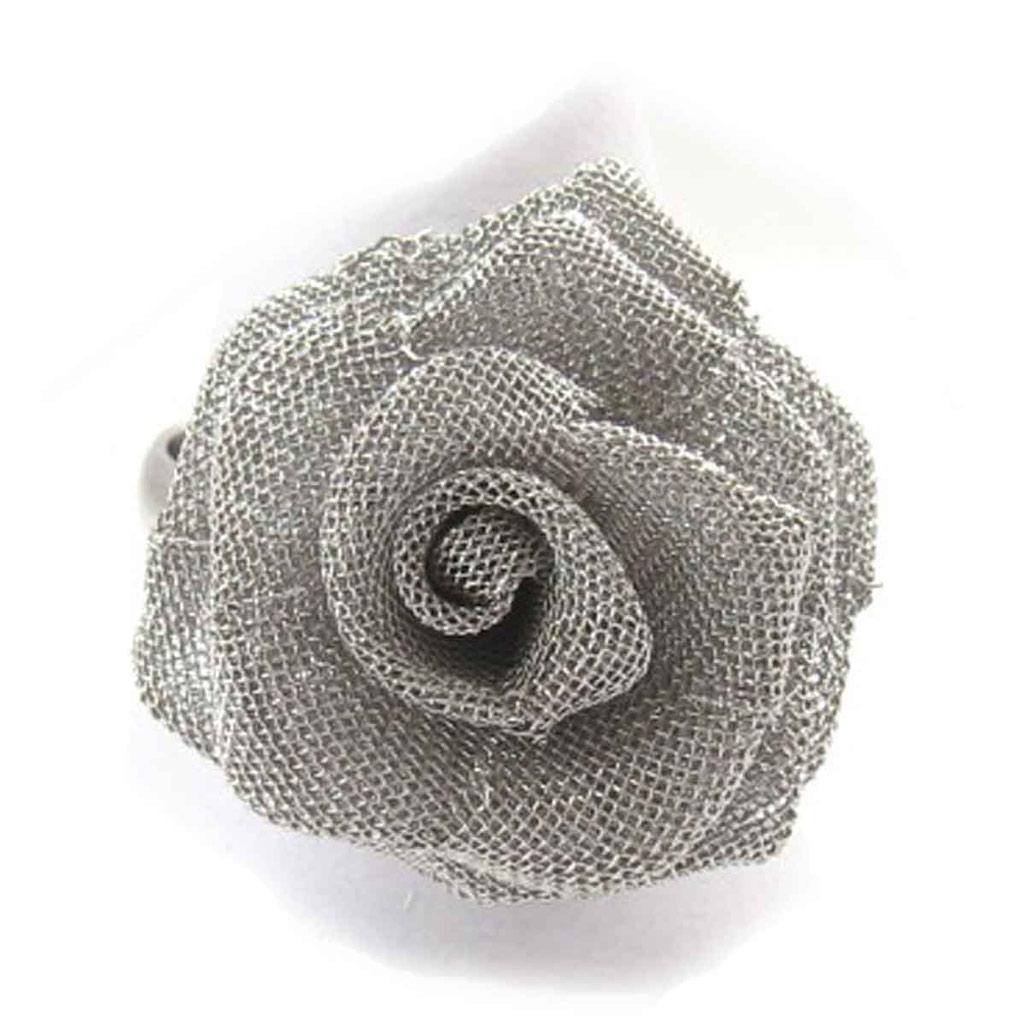 Les Trésors De Lily [J8053] — Дизайнерское кольцо «Флора» серебристо-серого цвета