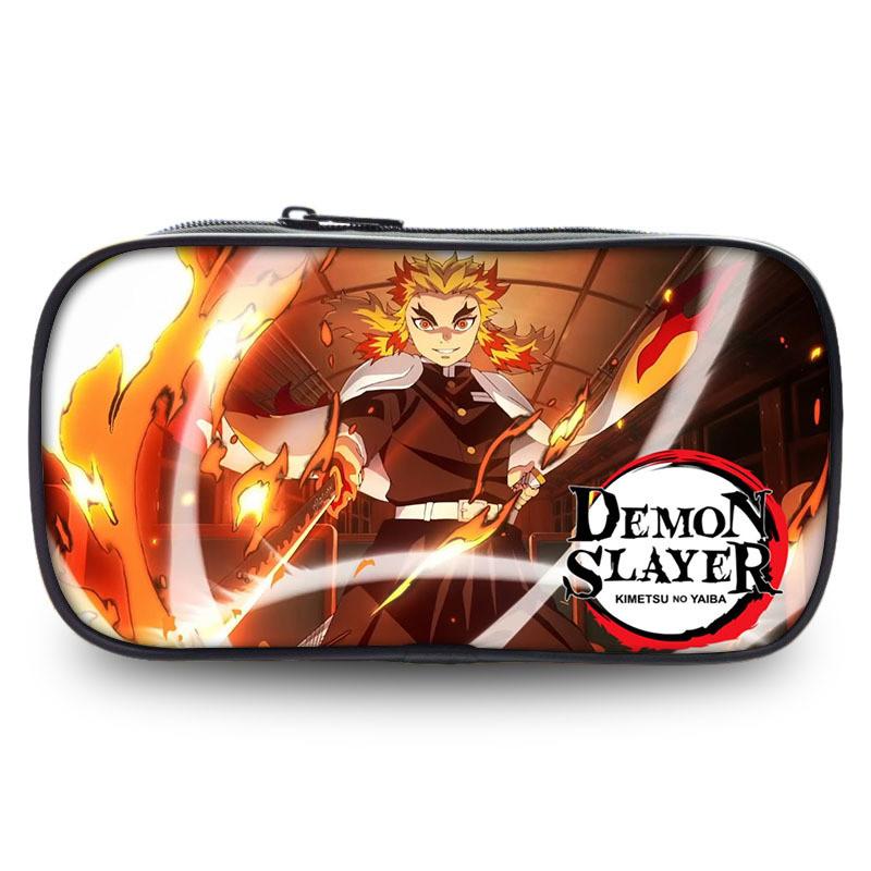 Милый Пенал Demon Slayer Большой Вместимости Оксфордская Ткань Универсальная Сумка для Карандашей