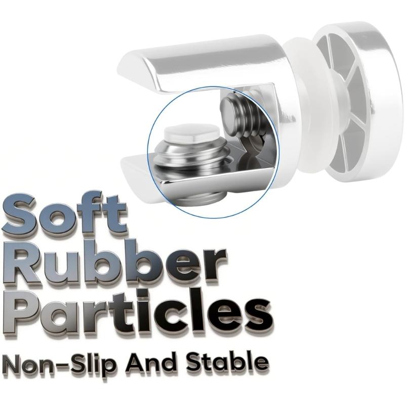 6pcs Not Corrosion Glass Panel Clamps Heavy Duty Supports Panel Mounting Bracket for Office Partitions 5-10mm Thickness