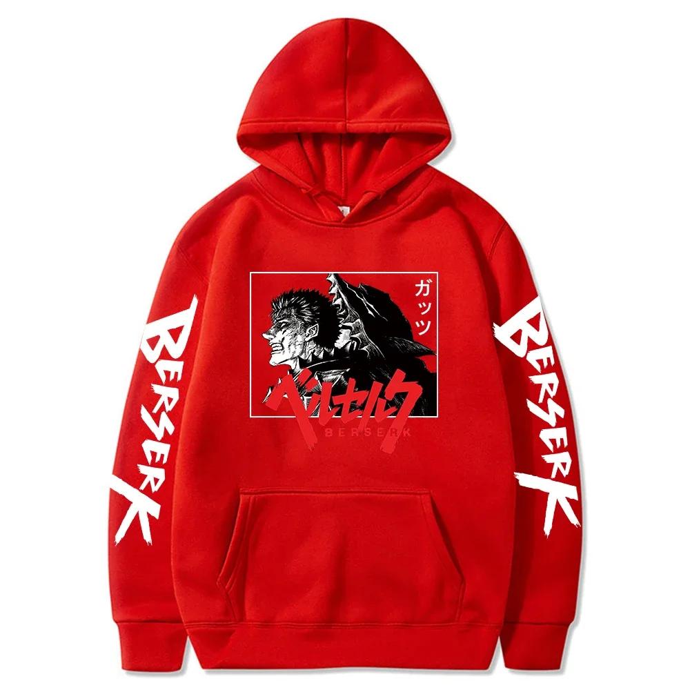 Japan anime Berserk Guts Hoodies Sweatshirt Loose Casual Manga Hip Hop Man Cartoon Woman Cloths Oversized hoodies sweatshirt