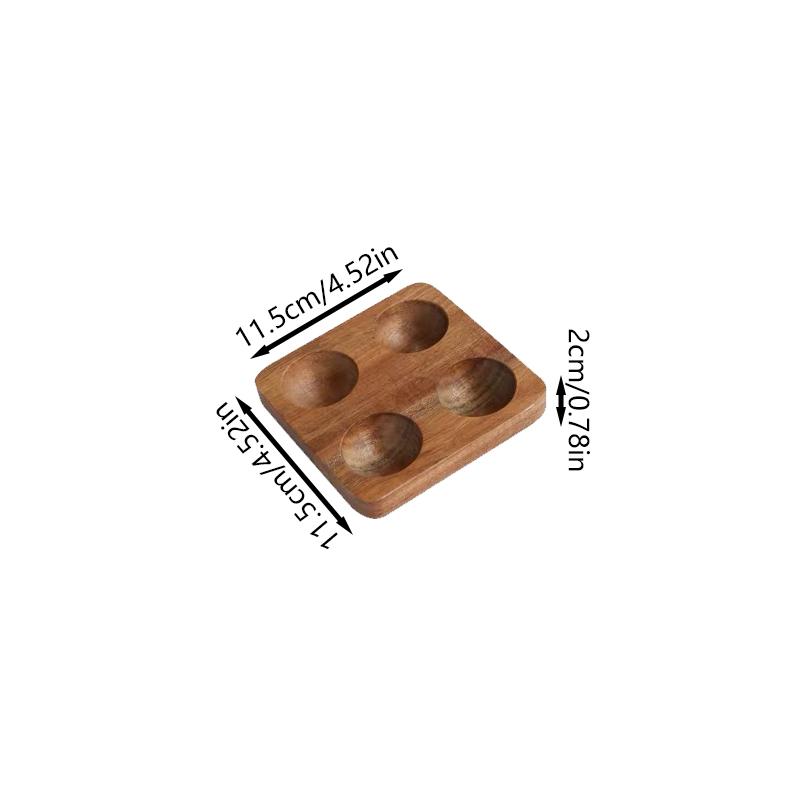 1Pc Multi-Grids Acacia Wood Egg Tray Wooden Baked Egg Storage Tray Scandinavian Pastoral Style Duck Egg Storage Box Storage Rack