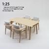Miniature Dollhouse Dining Table and Chair Set - 12-Piece Scene Furniture Toy