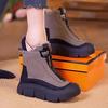 Хлопковая обувь женская обувь 2025 зима взрыв женские высокие бархатные теплые зимние ботинки удобные и мягкие повседневные ботинки на платформе