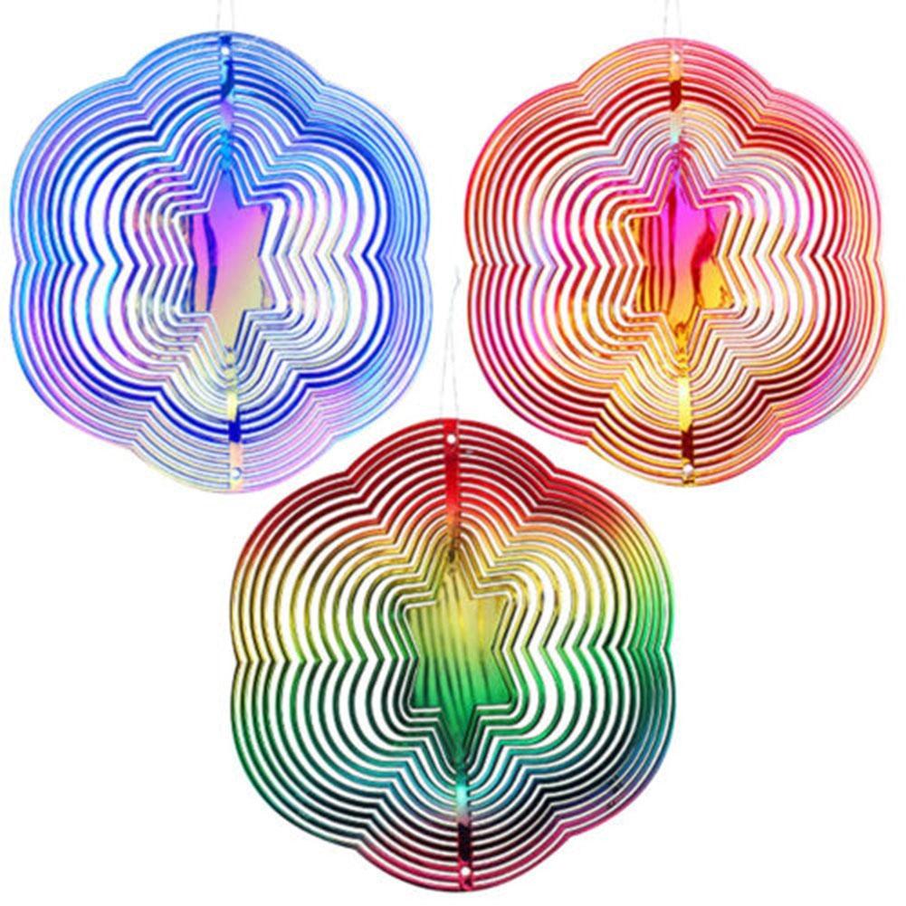 3D Колокольчик ветра Красочное украшение для сада Подвесной кулон