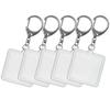 [EBISU Design] Square 45mm Hame-patchi Keychains (Pack of 5) - Acrylic Photo Frames, Fits Photos, Original Photo-In Keychains, Made In Japan