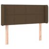 VidaXL Headboard with Ears Dark Brown 103x16x78-88 Cm Fabric3118761