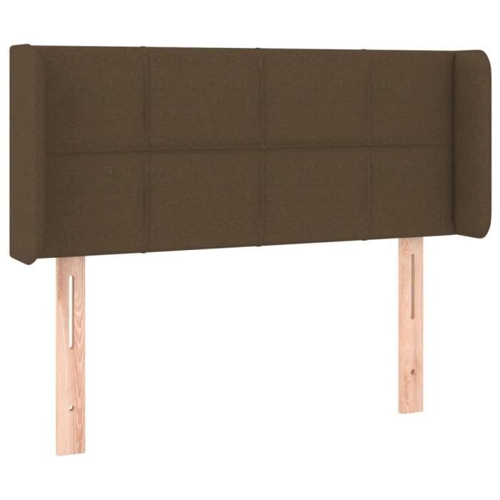 VidaXL Headboard with Ears Dark Brown 103x16x78-88 Cm Fabric3118761