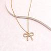 Новое модное универсальное ожерелье-бант Ins Niche с подвеской High-end Collarbone Chain