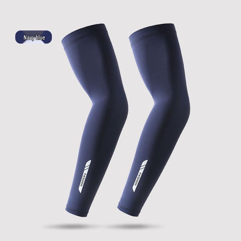 Men's Summer Ice Silk UV Protection Arm Sleeves for Cycling and Driving