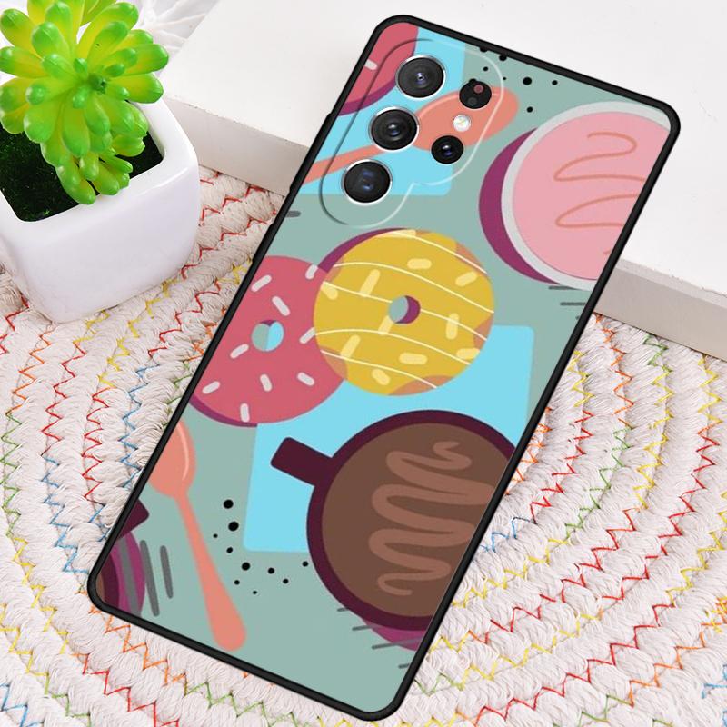 Чехол для телефона 'Сладкий десерт с пончиком и кофе' для Samsung Galaxy note 10 pro S26 Ultra S23 S24 FE S25 S21 S22 PLUS ударопрочный