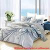 2/3Pcs Modern Art Design Digital Print Duvet Cover Set (1 Duvet Cover + 1/2 Pillowcase, Without Core), Beautiful Blue Flowers