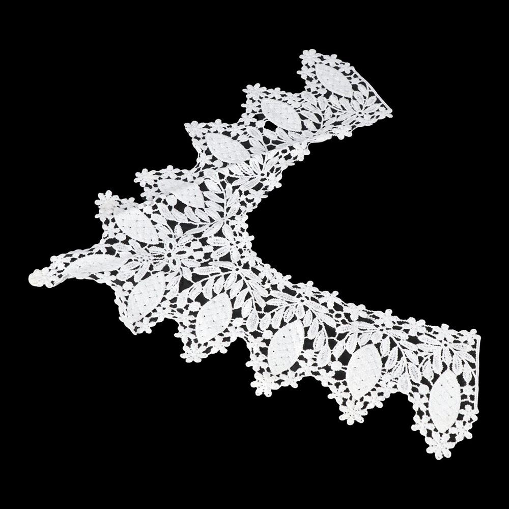 Flower 3D Neckline Scrapbooking Collar Garment Accessories Embroidery Lace Apparel Sewing Fabric