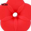 Tool-free Hummingbird Feeder Repair 4PCS Replacement Parts, Simulated Red Flowers Shape, Universal Soft Silicone Bird Part Fit Waterproof Accessories,