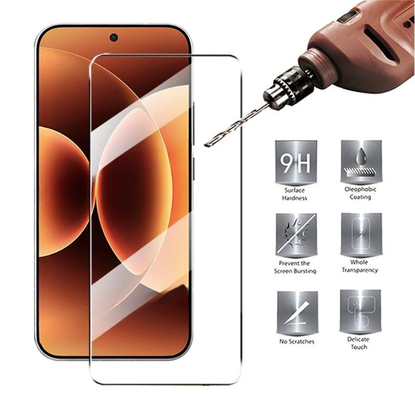 9H Полностью прозрачное закаленное стекло для Xiaomi 17 15T 14T 13T Redmi Note 15 14 13 12 11s 15C 14C 13C F7 X7 Pro Max Plus Ультрапрозрачная защитная пленка для экрана