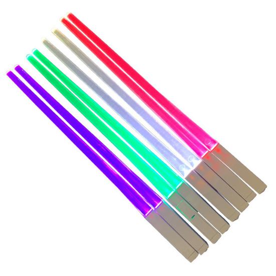 2шт светодиодные световые палочки для еды с батарейками LR41 светящиеся палочки для еды светящиеся вечеринки