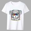 Men's T-shirt New Hot Sale Cartoon Astronaut Pattern Print Series Tee Shirt Summer Casual White Classic Male Short-sleeved Tops