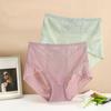 Large Size High Waist Panties Simple Solid Color Lace Briefs Women's Underwear No Trace Underpants Comfortable Female Lingerie