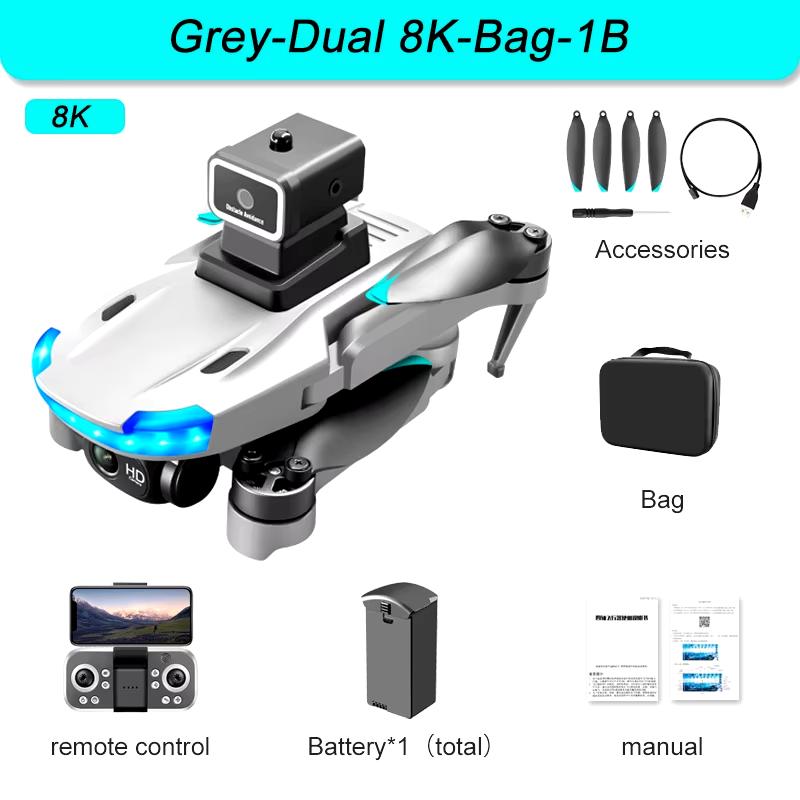 Новый S138 RC Drone ESC HD Dual Camera Wifi FPV Obstacle Avoiding Wireless Motor Складной Quadcopter Gift Toys