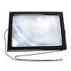 Large A4 Page Hands Free 3x Magnifying Glass W Light LED Magnifier Reading Gdel