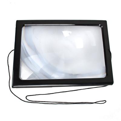 Большая страница А4 Hands Free 3x увеличительное стекло W Light LED Лупа для чтения Gdel
