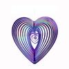1pc Beating Heart Wind Spinner Stainless Steel ABS Wind Catcher Love Wind Chime Rotating