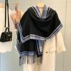 Luxury Women's Double-Sided Cashmere-Feel Scarf with Tassels – High-End, Versatile, Warm Shawl for Autumn and Winter