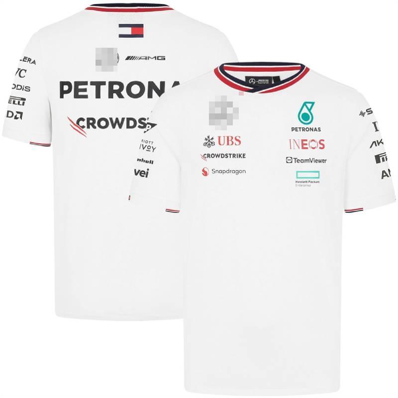 Стильная футболка 2024 F1 -benz Team с коротким рукавом и удобным свободным кроем