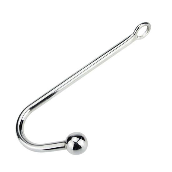 Stainless Steel Anal Hook Fetish Bondage Hook Sex Toys Solid Single Ball Rope Hook Unisex Adults Sex Games Bondage Fetish Toy for Couple Lovers