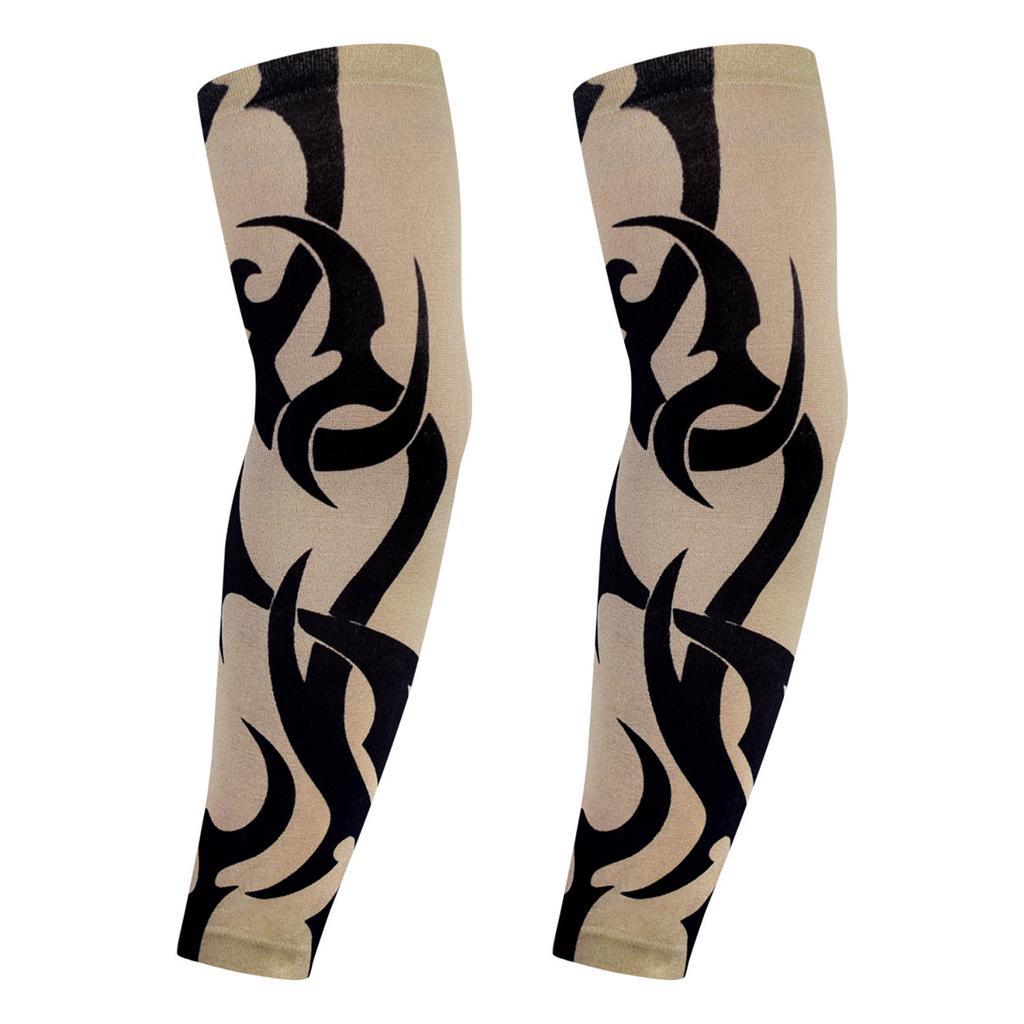 Simulation Tattoo Arm Sleeves Sunproof Arm Covers for Outdoor Enthusiasts Sport Accessory Driving Cycling Arm Protectors